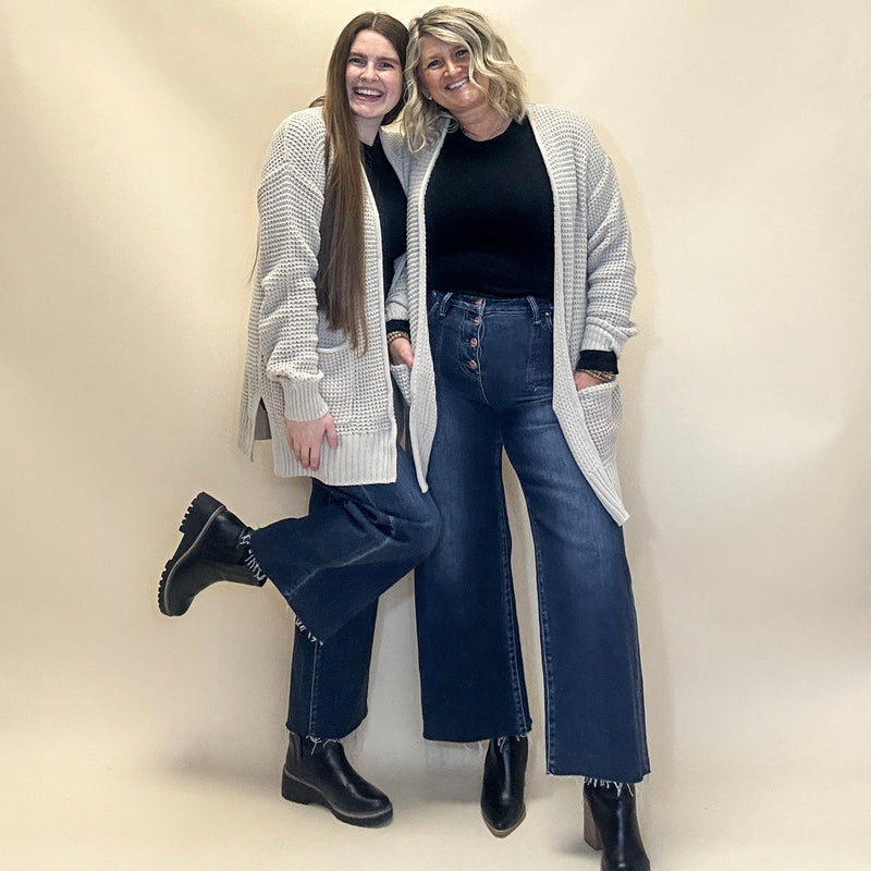 Waffle Knit Cardigan