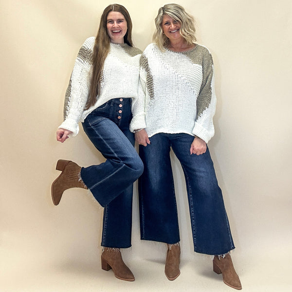 Chunky Knit Color Block Sweater