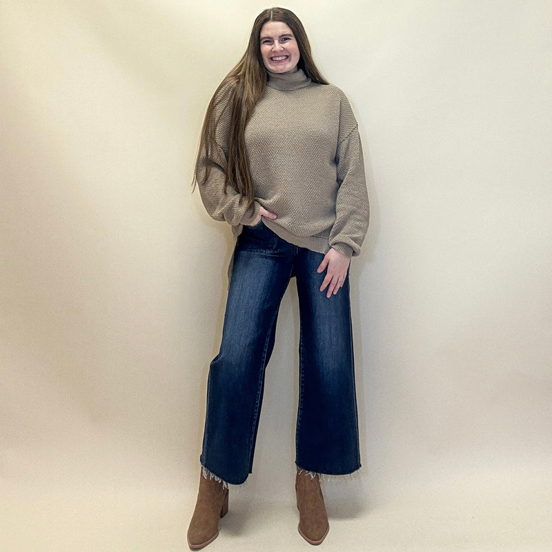 Loose Fit Turtleneck Sweater