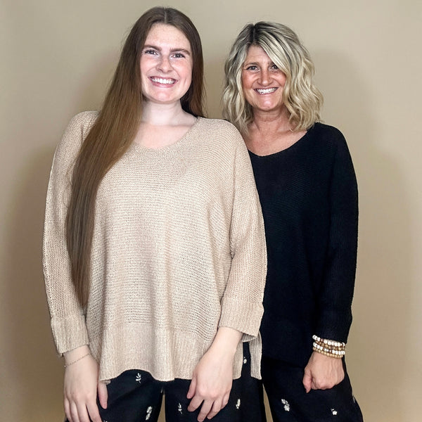 V-Neck Dolman Sleeve Sweater