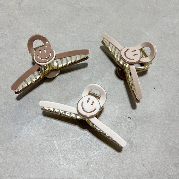 Smiley Hair Claw Clips