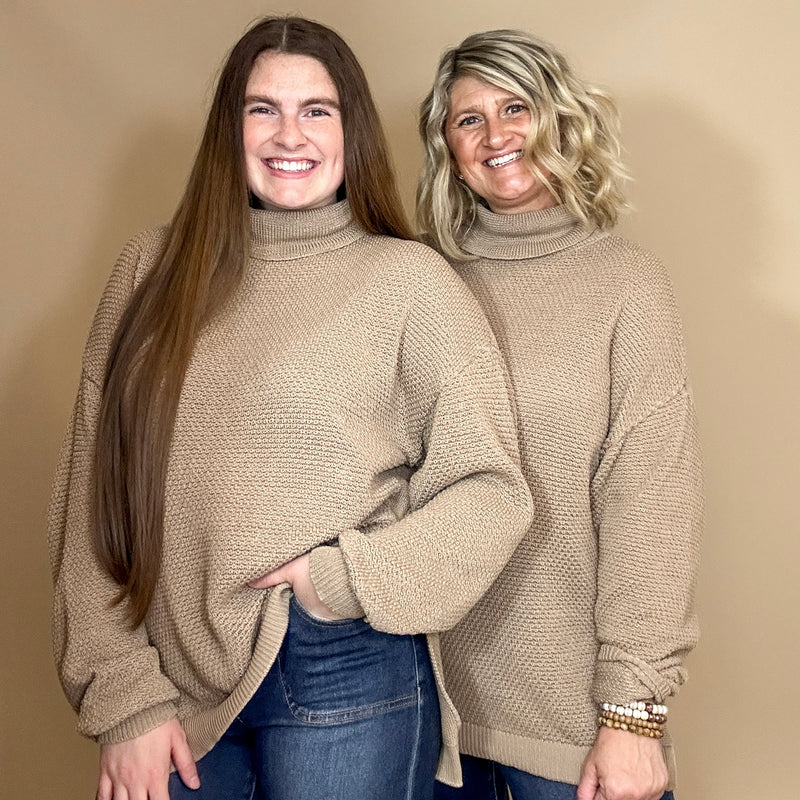 Loose Fit Turtleneck Sweater