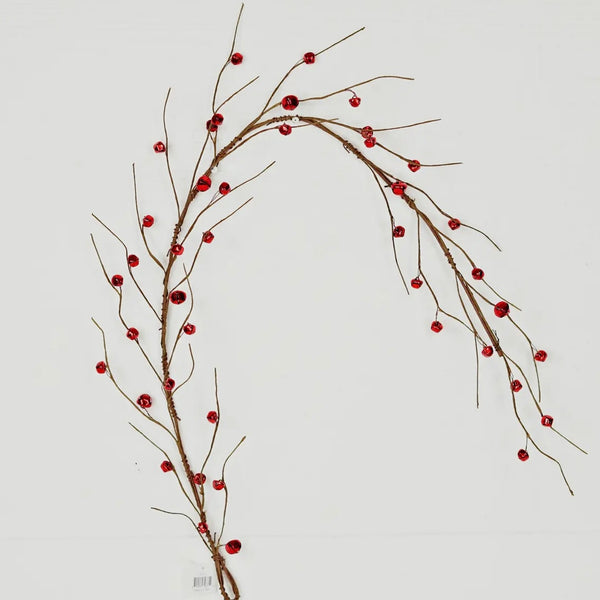 Red Metallic Bell Garland