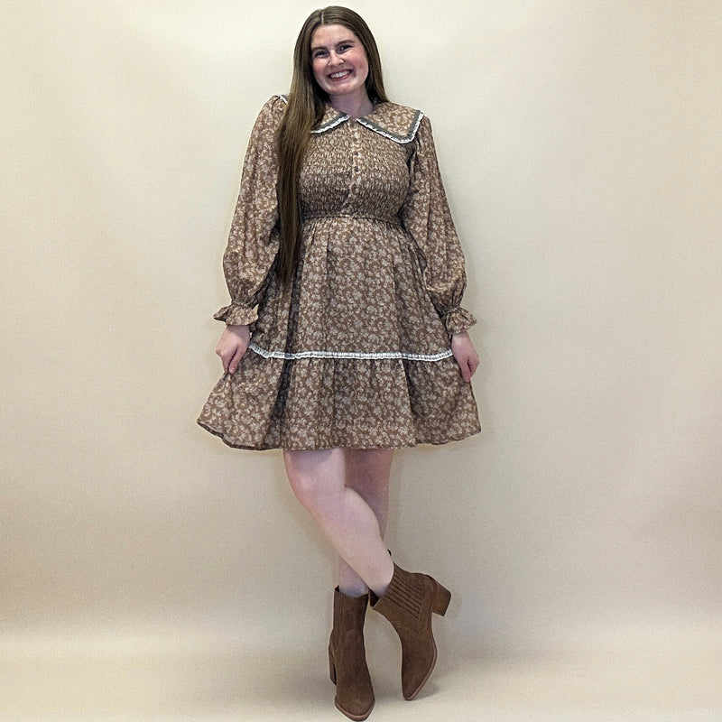 Smocked Doll Collar Dress