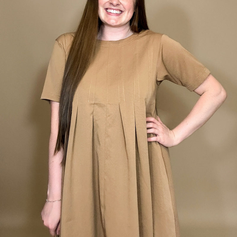 Pleated Flare Dress