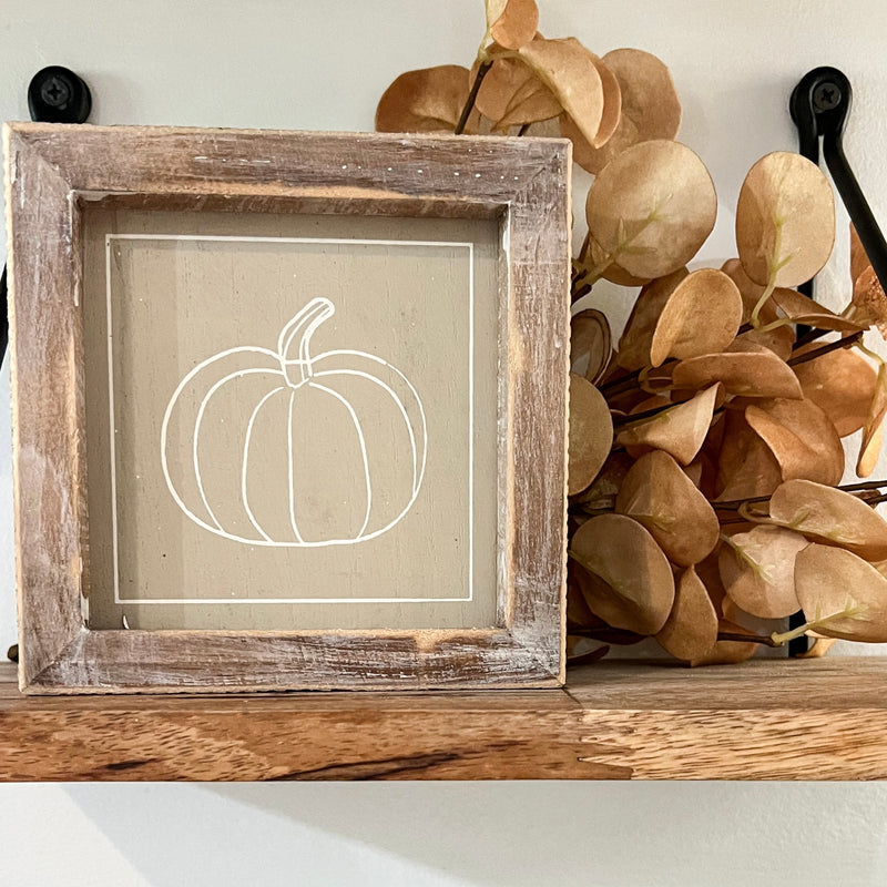 Small Reversible Halloween/Fall Wood Sign