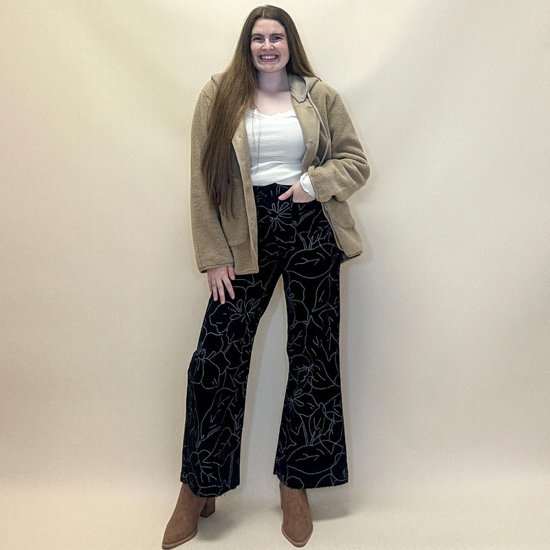 Fleece Hooded Button-Down Jacket