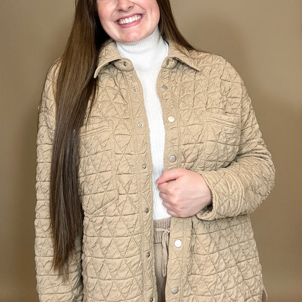 Textured Quilt Shacket