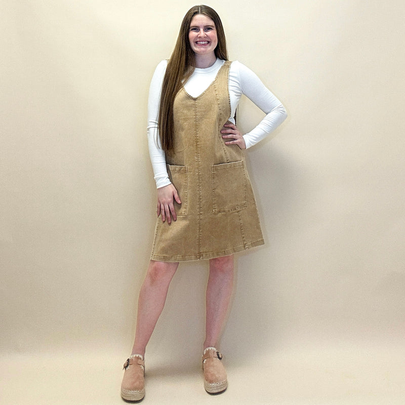 Overall Denim Dress