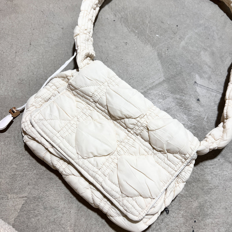 Quilted Puffer Foldover Crossbody