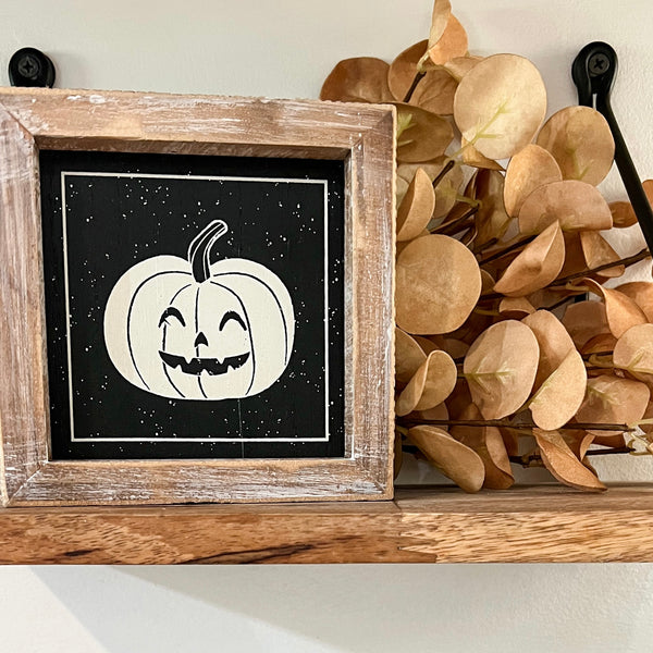 Small Reversible Halloween/Fall Wood Sign