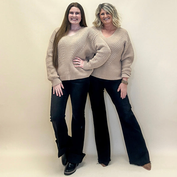 V-Neck Knit Sweater