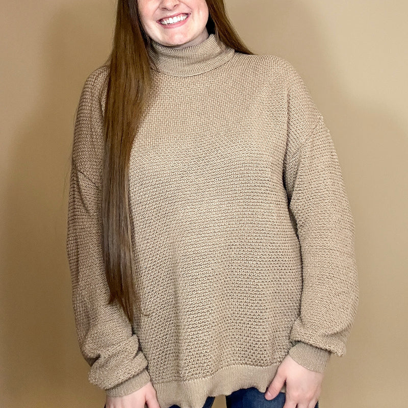 Loose Fit Turtleneck Sweater