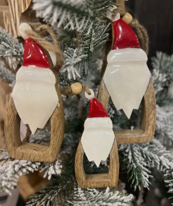 Santa Ornaments - Set of 3