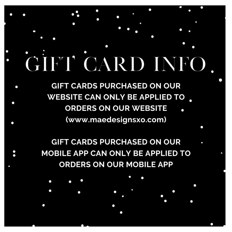 Mae Designs XO Gift Card - A gift for you