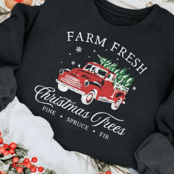 'Farm Fresh Christmas Trees' Crewneck (PRE-ORDER)