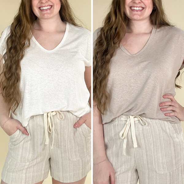 V-Neck Linen Tee