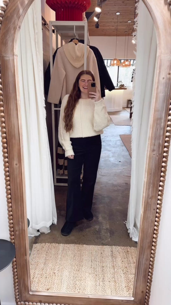 Suede Wide Leg Pants