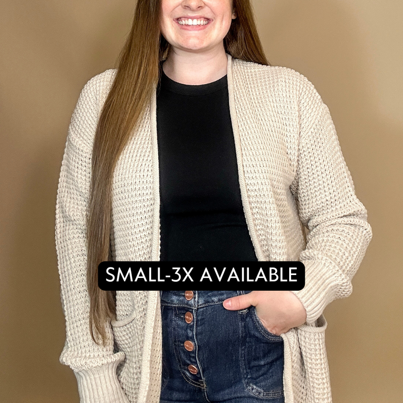 Waffle Knit Cardigan