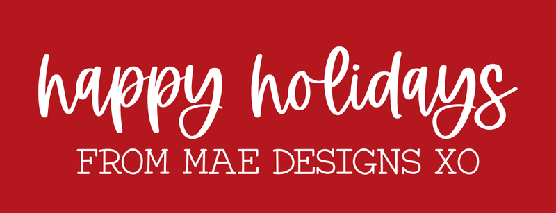 Mae Designs XO Gift Card - Happy Holidays