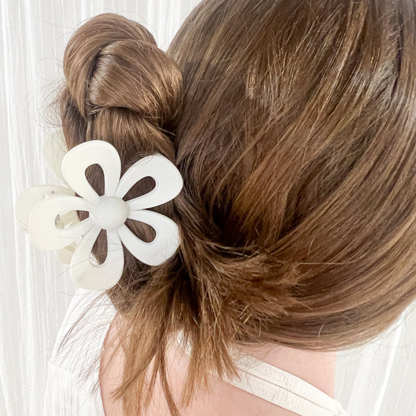 Open Flower Hair Claw Clips
